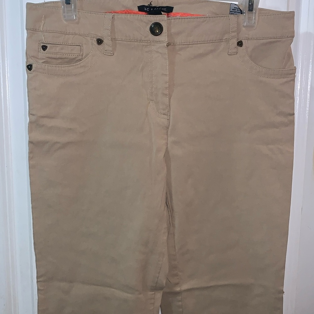 Khaki stretch pants